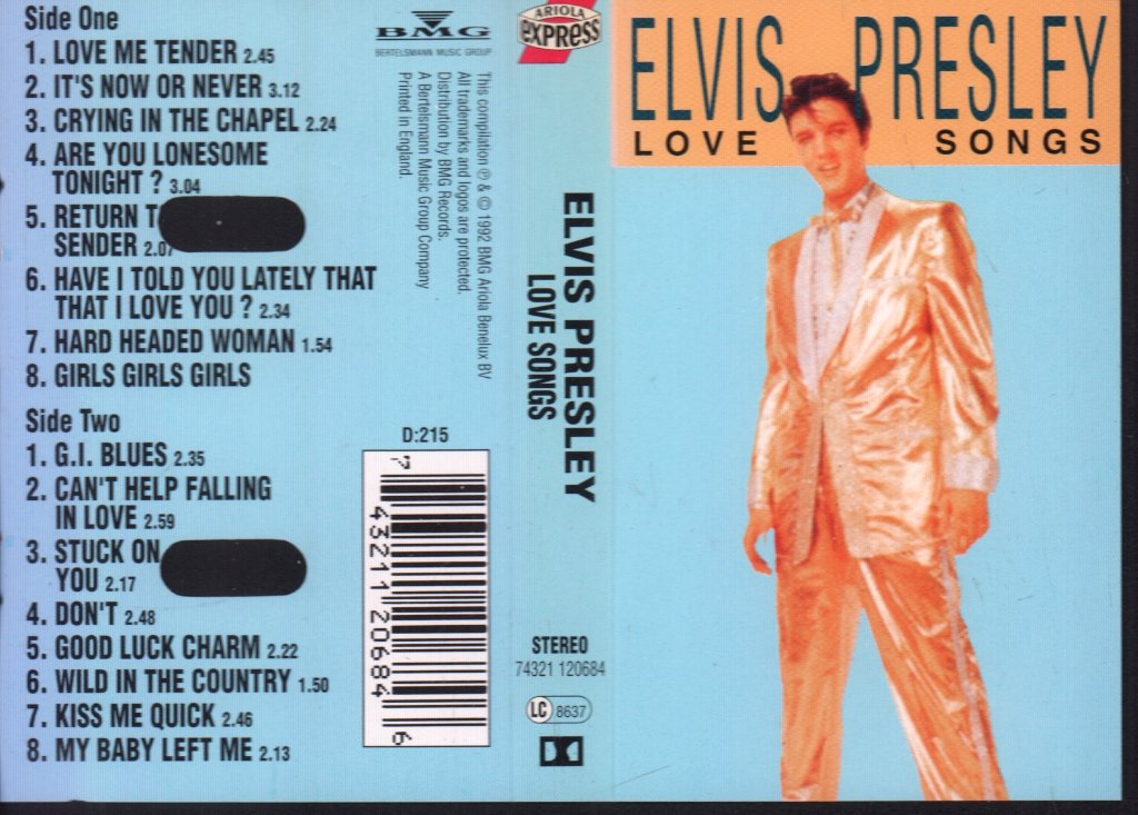 Elvis Presley - Love Songs - Cassette