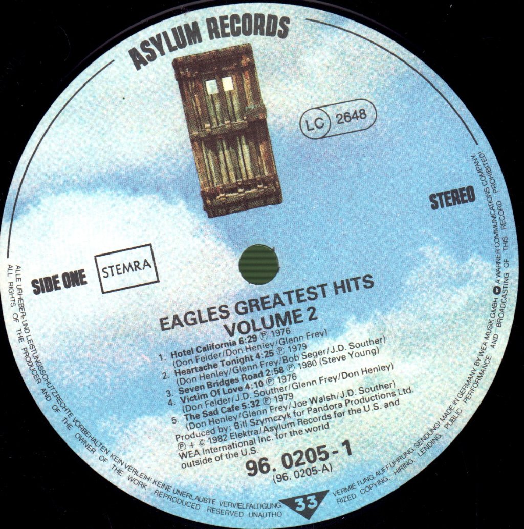 Eagles - Greatest Hits Volume 2 - Lp
