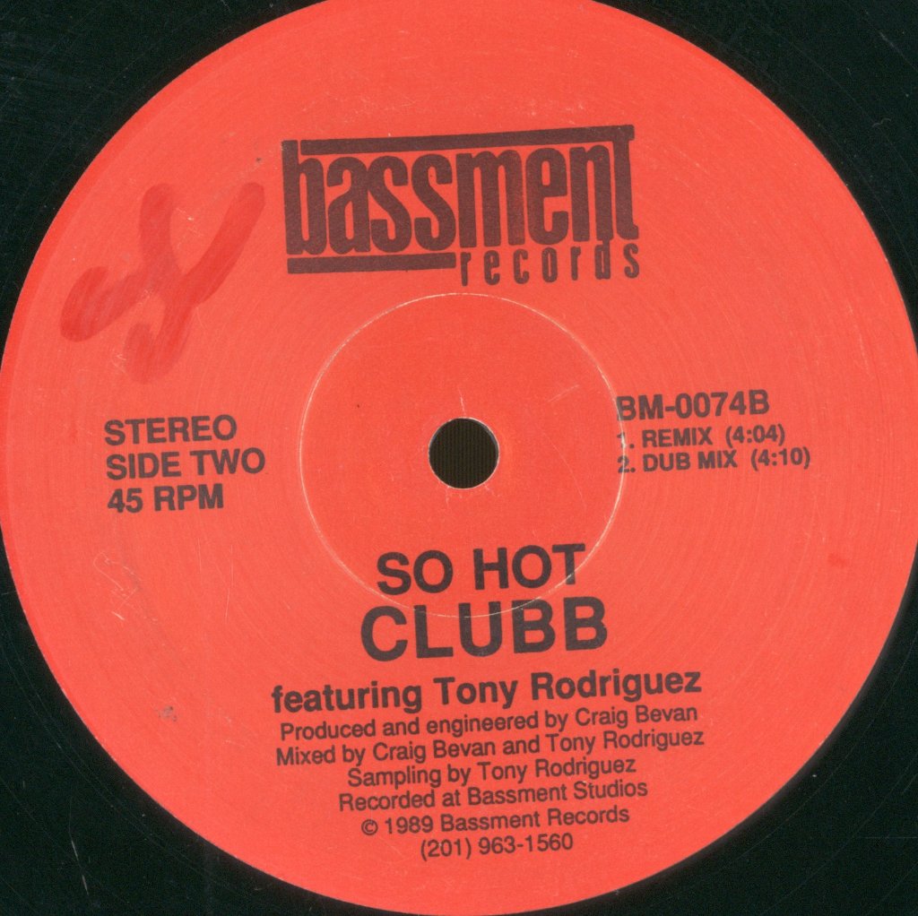 Clubb - So Hot - 12 Inch