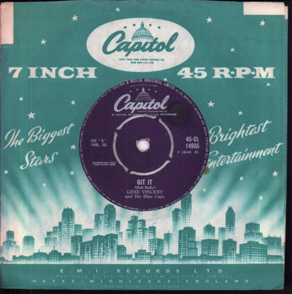 Gene Vincent & His Blue Caps - Git It - 7 Inch
