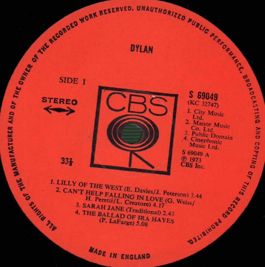 Bob Dylan - Dylan - Lp
