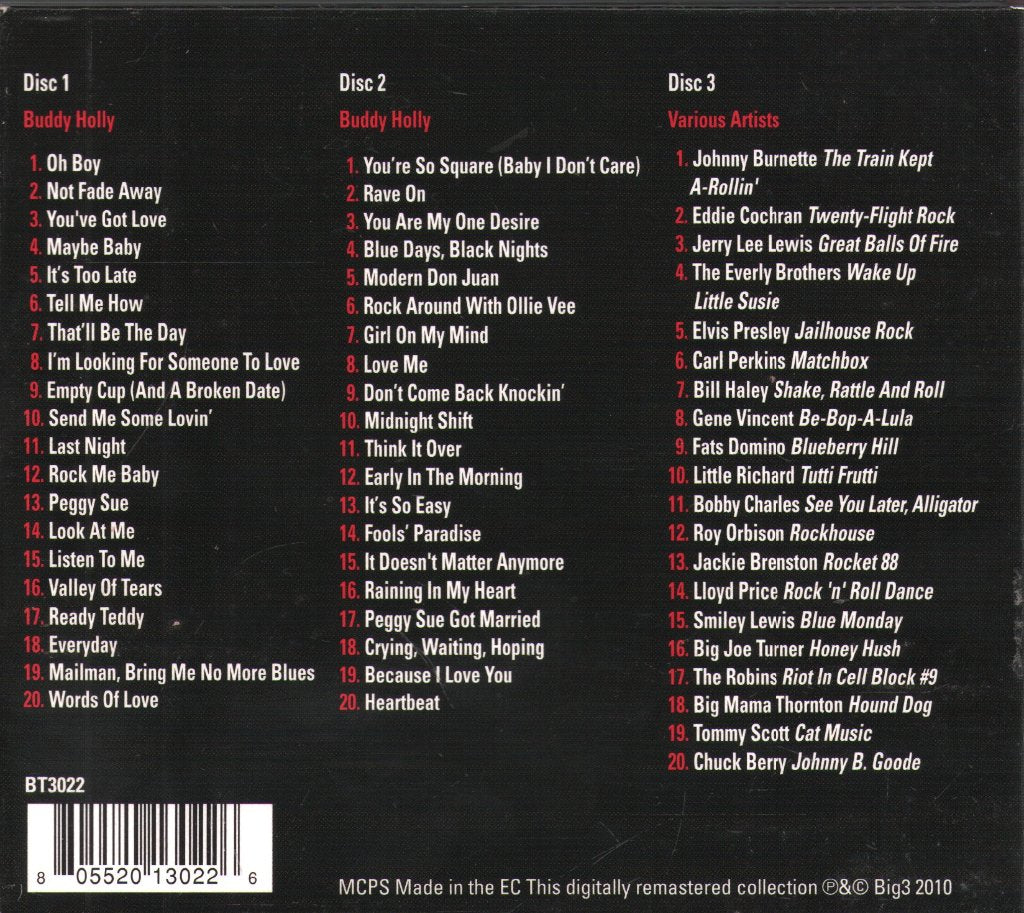 Buddy Holly - Buddy Holly And The Rock 'N' Roll Giants - Triple Cd