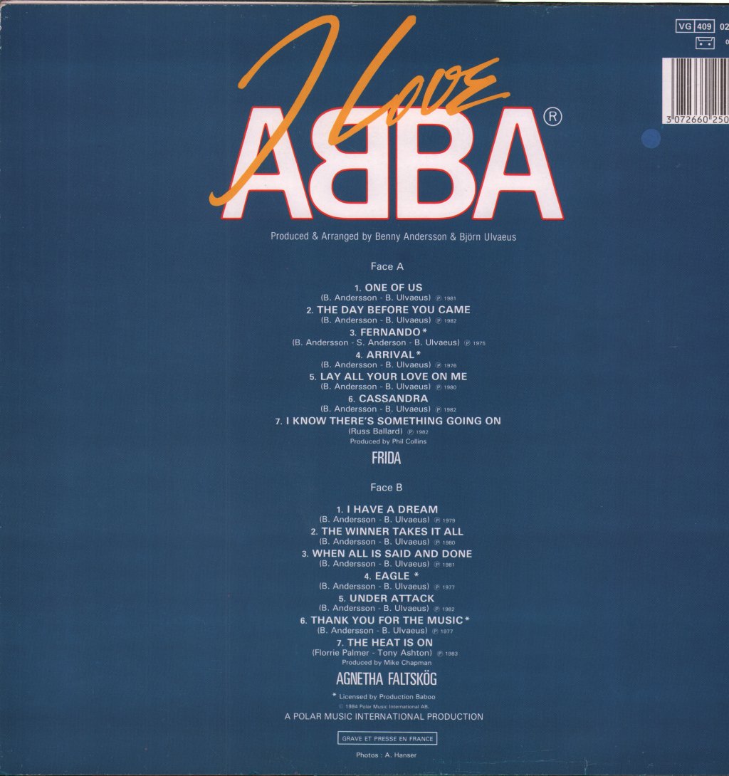 ABBA - I Love ABBA - Lp