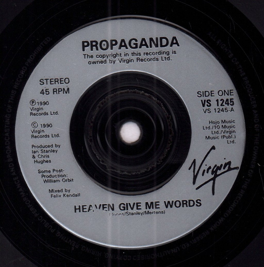 Propaganda (Ztt Group) - Heaven Give Me Words - 7 Inch