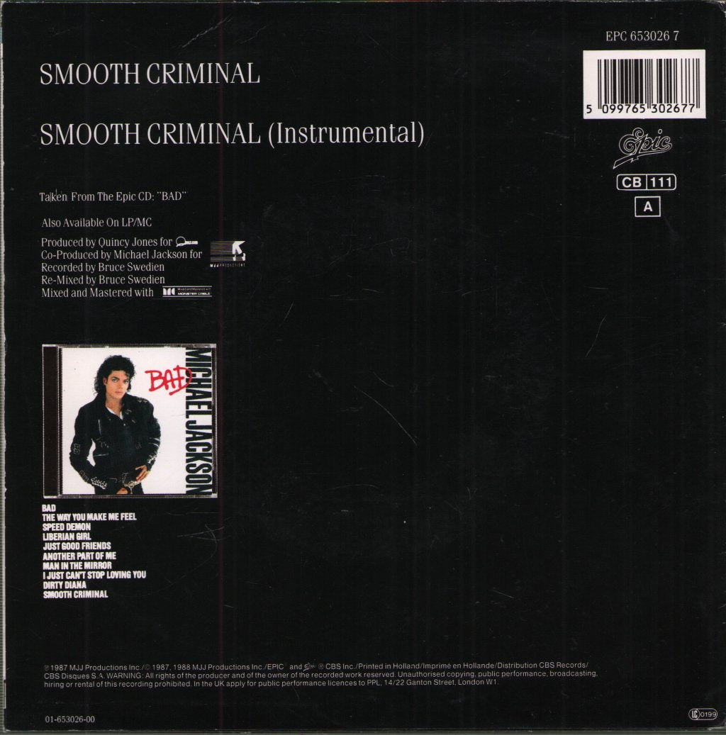 Michael Jackson - Smooth Criminal - 7 Inch