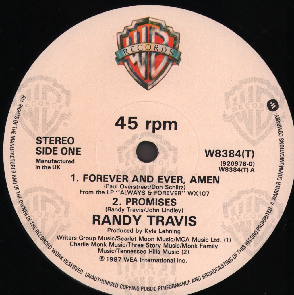 Randy Travis - Forever And Ever Amen - 12 Inch