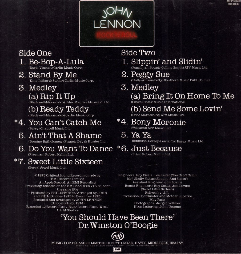 John Lennon - Rock N Roll - Lp
