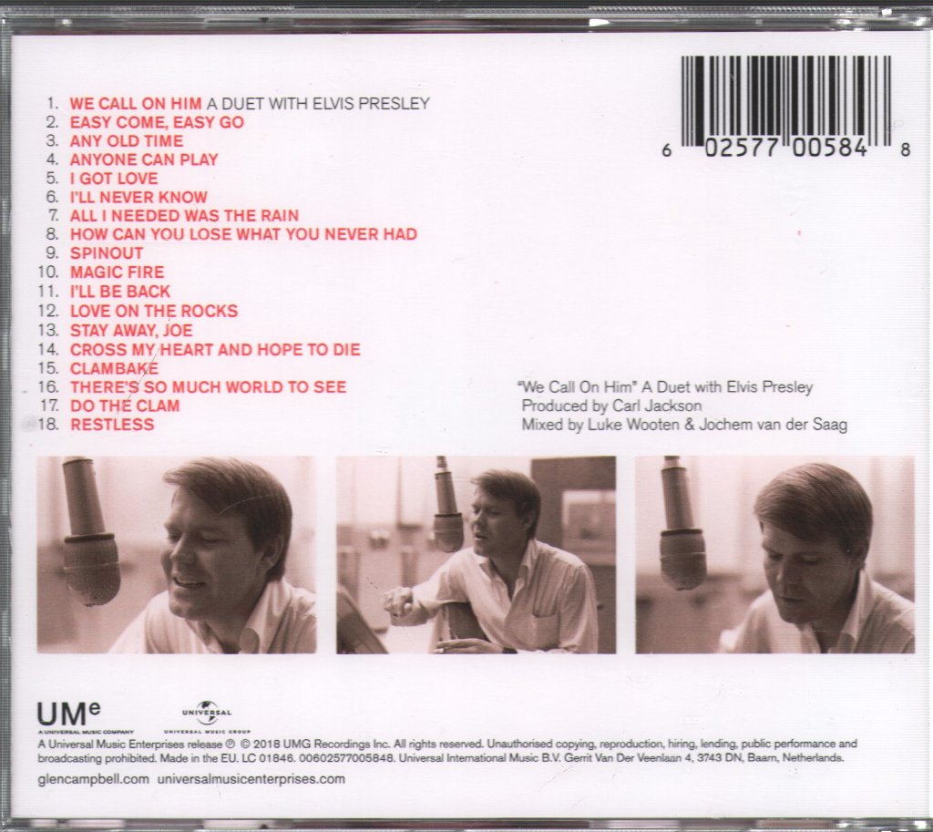 Glen Campbell - Sings For The King - Cd