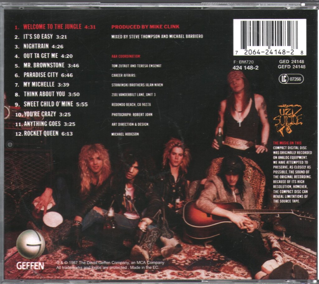 Guns N' Roses - Appetite For Destruction - Cd