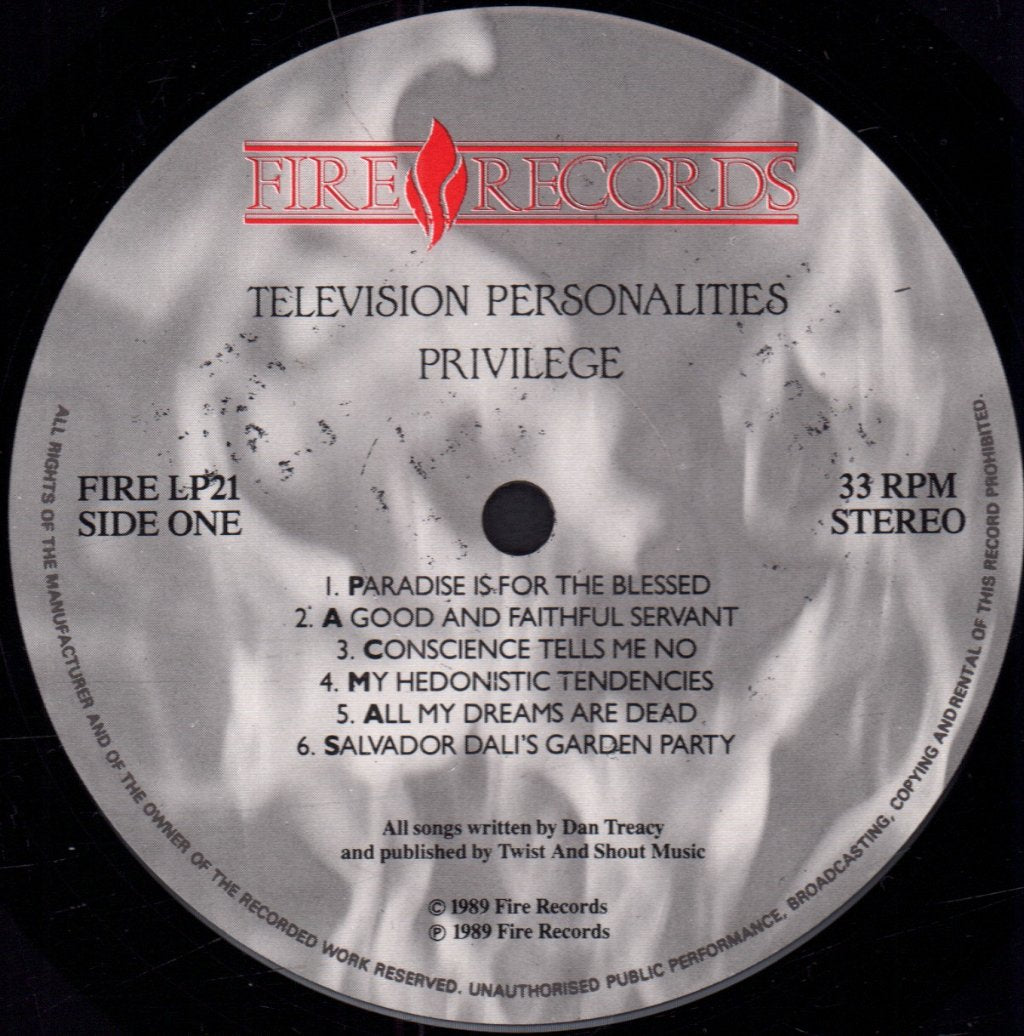 Tv Personalities - Privilege - Lp