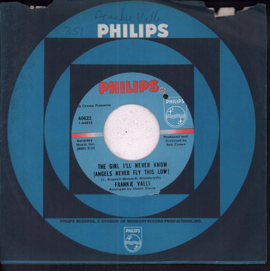 Frankie Valli - Girl I'll Never Know - 7 Inch