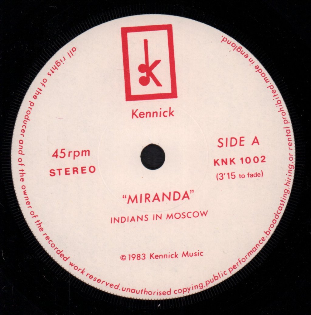 Indians In Moscow - Miranda - 7 Inch