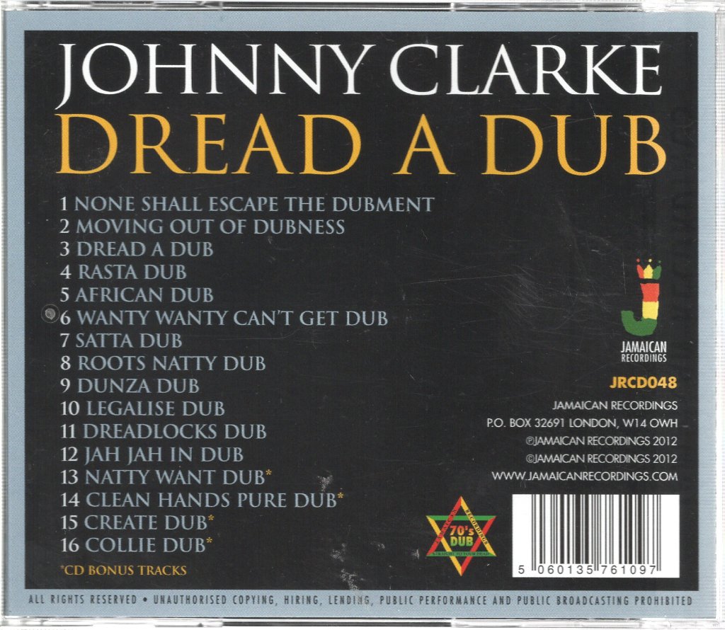 Johnny Clarke - Dread A Dub - Cd