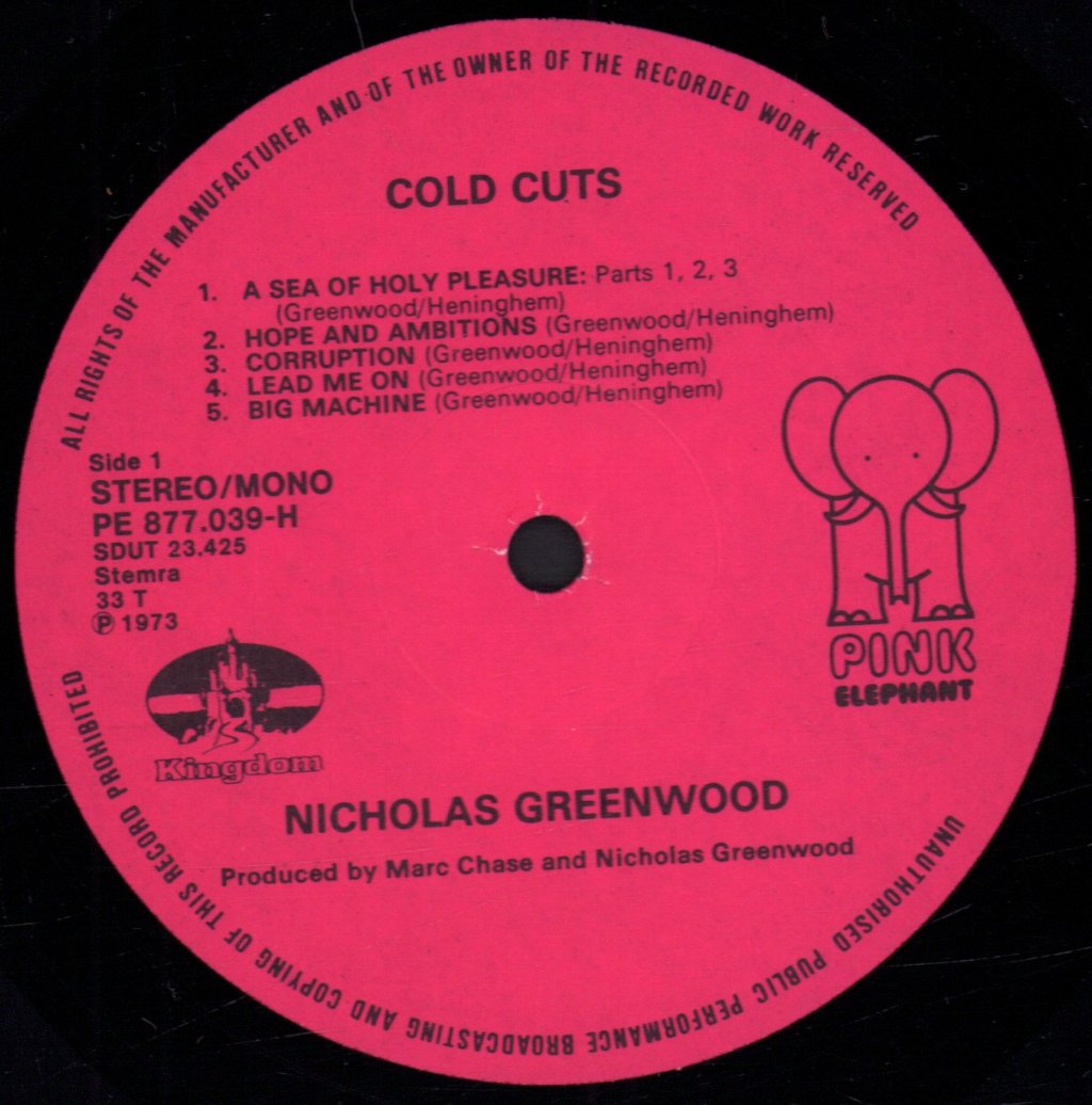 Nicholas Greenwood - Cold Cuts - Lp