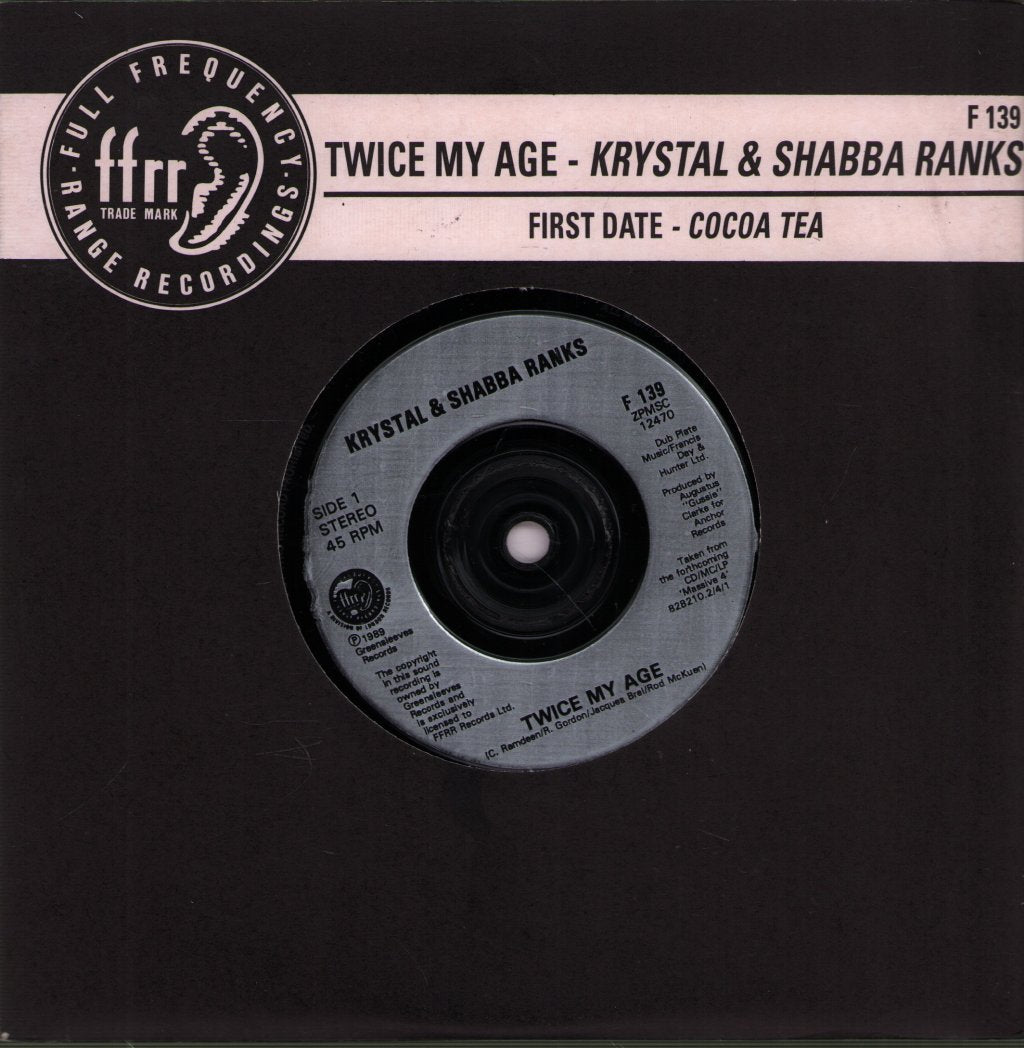 Krystal and Shabba Ranks / Cocoa Tea - Twice My Age - 7 Inch