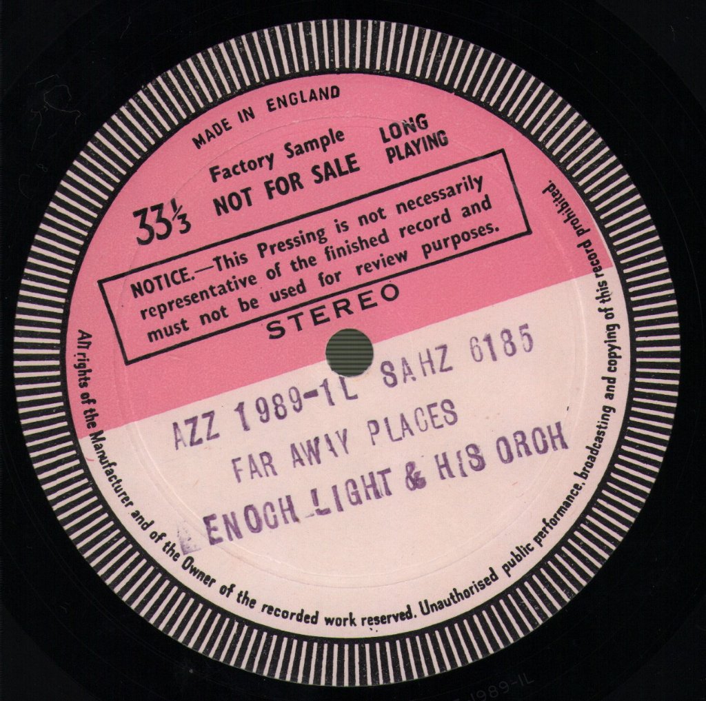 Enoch Light And His Orchestra - Far Away Places - Lp