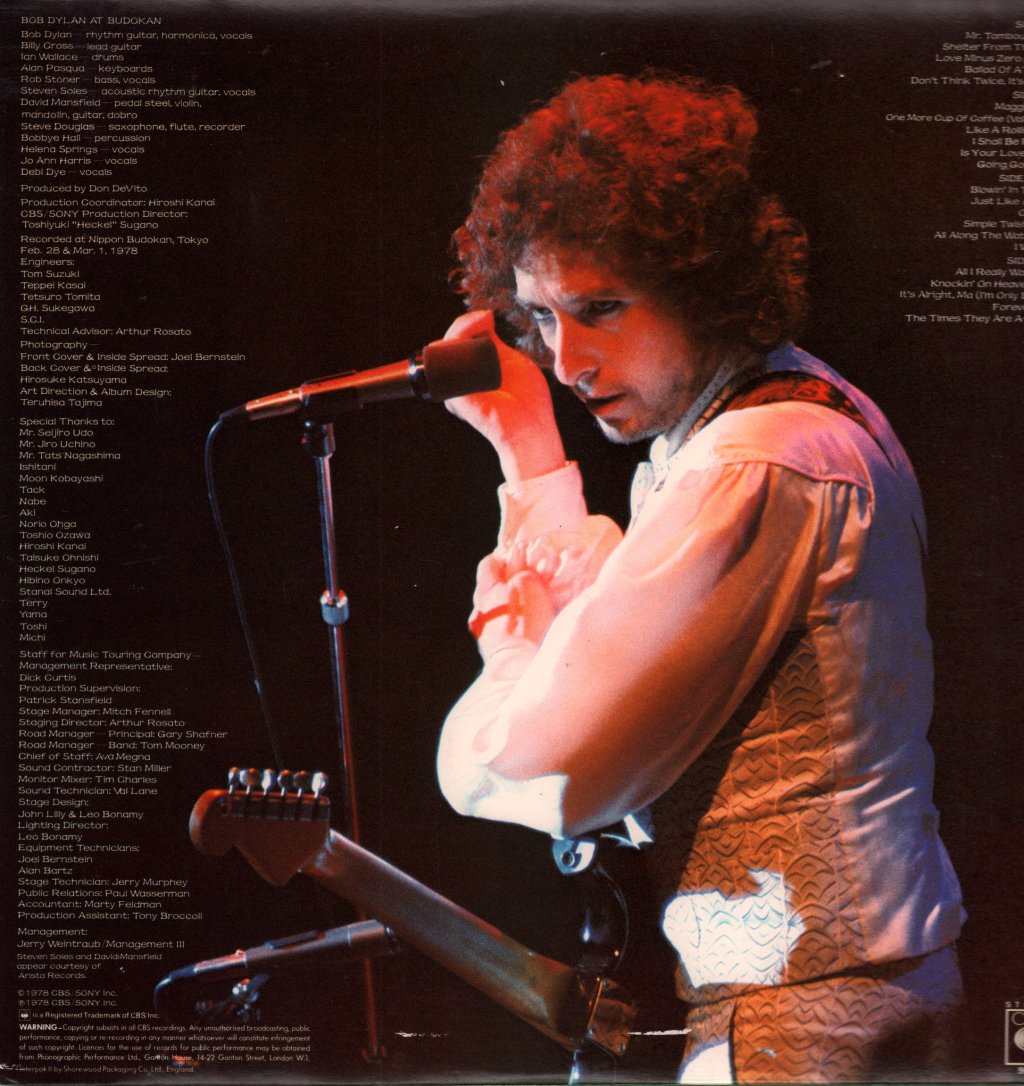 Bob Dylan - At Budokan - Double Lp