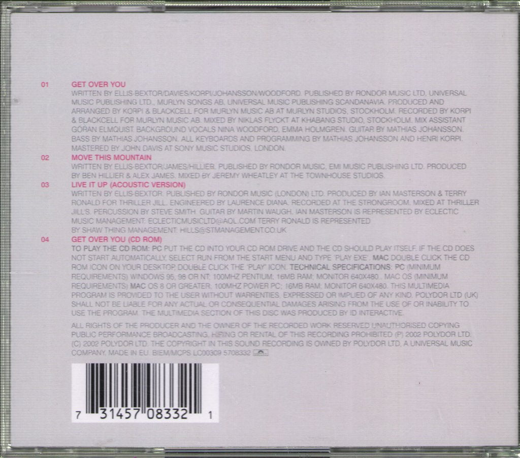 Sophie Ellis-Bextor - Get Over You / Move This Mountain - Cd
