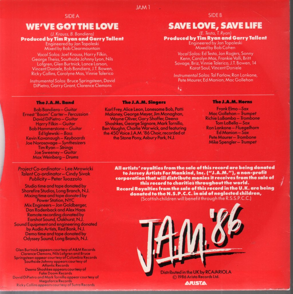 Jersey Artists For Mankind - We've Got The Love - 7 Inch