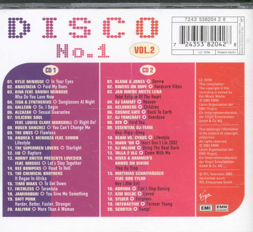 Various Artists - Disco No.1 Vol.2 - Double Cd