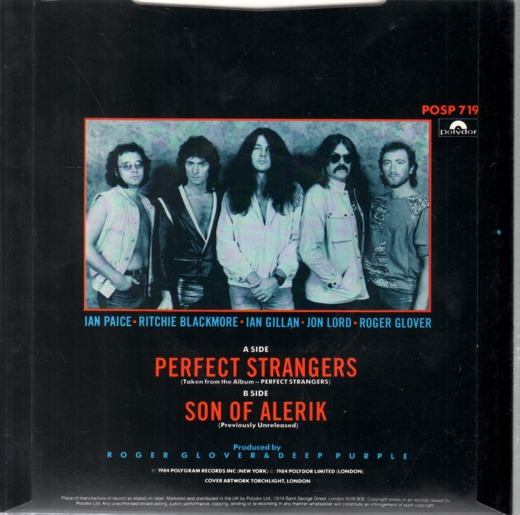 Deep Purple - Perfect Strangers - 7 Inch