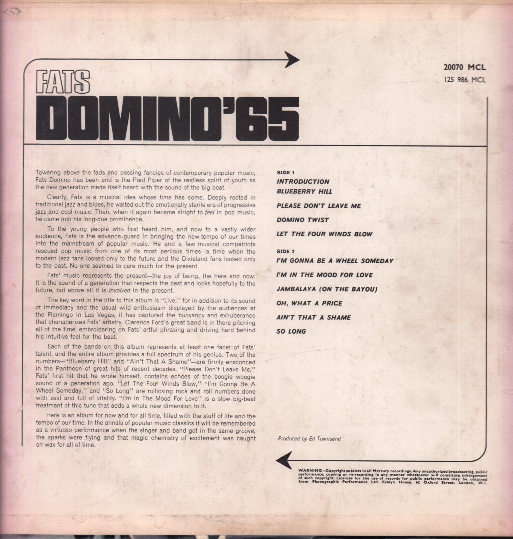 Fats Domino - Fats Domino '65 - Lp