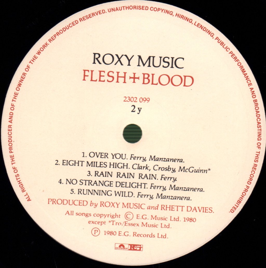 Roxy Music - Flesh And Blood - Lp
