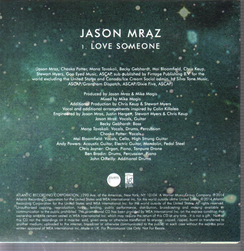 Jason Mraz - Love Someone - Cdr