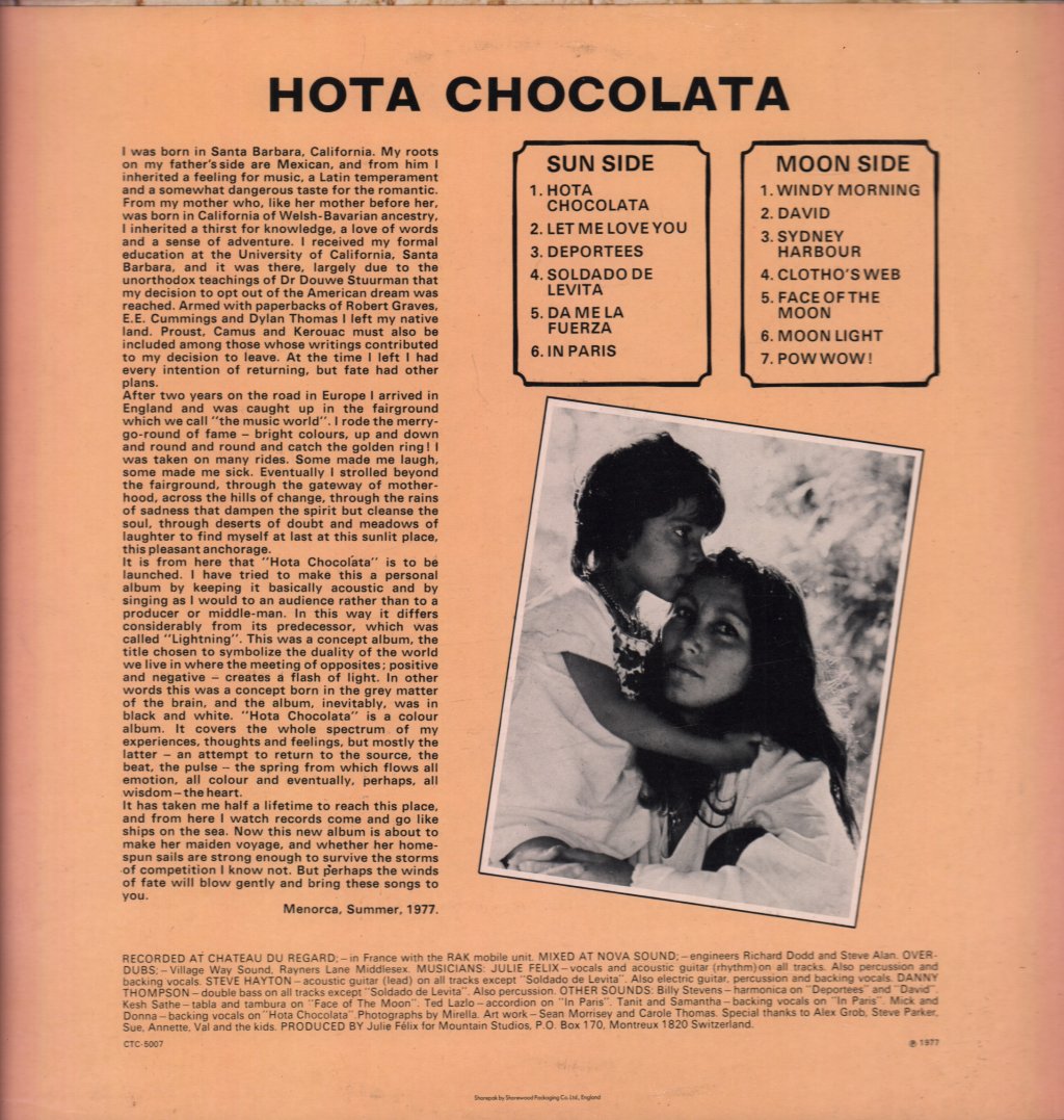 Julie Felix - Hota Chocolata - Lp