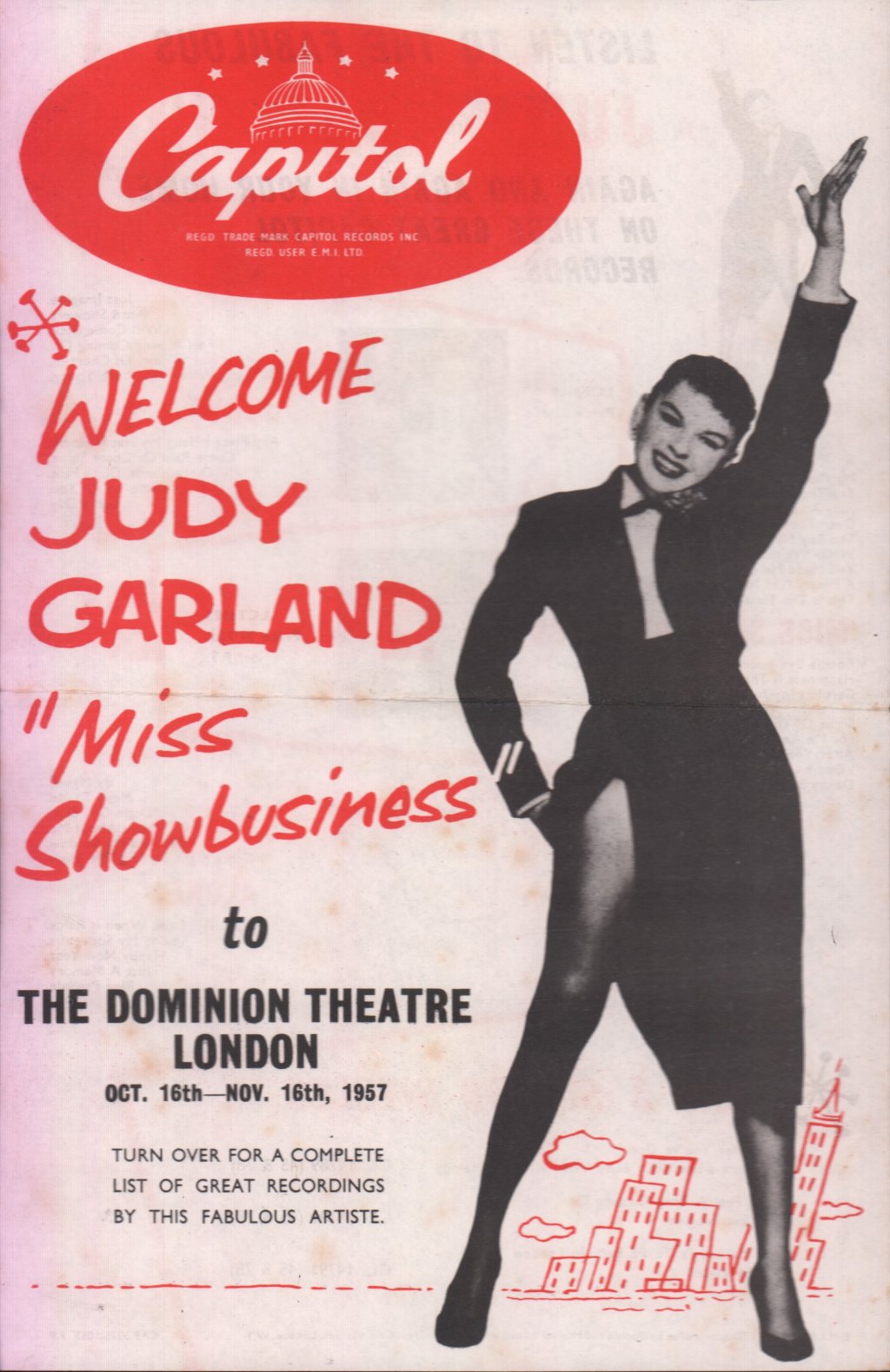 Judy Garland - It's Lovely To Be Back In London - 7 Inch