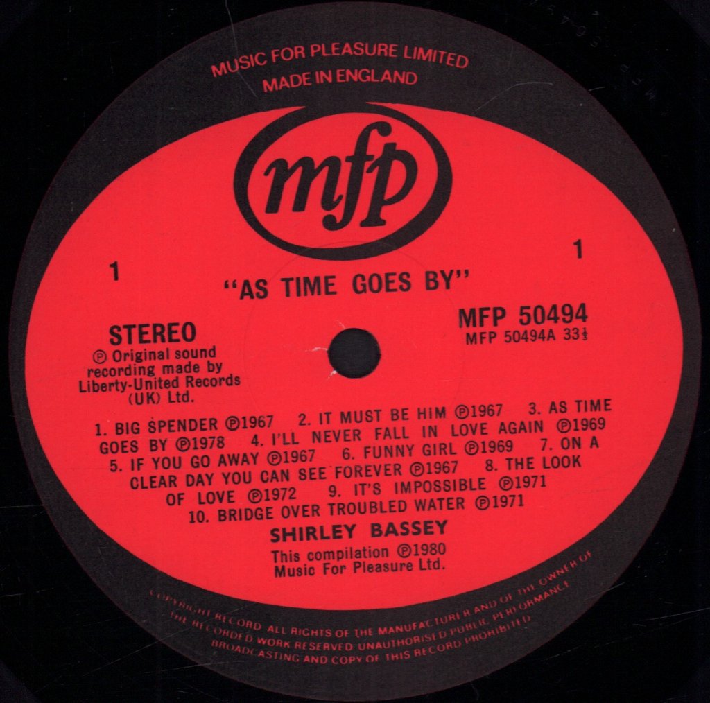 Shirley Bassey - As Time Goes By - Lp