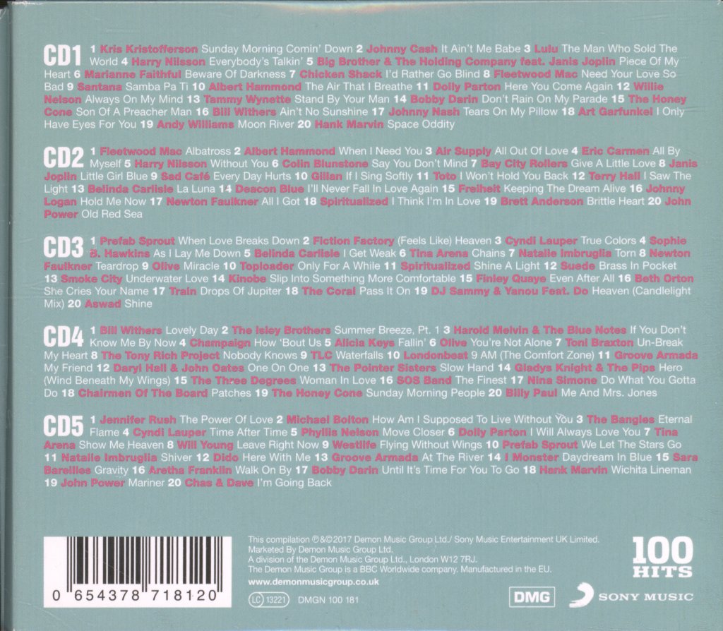 Various Artists - 100 Hits Sunday Morning Songs - Cd Set