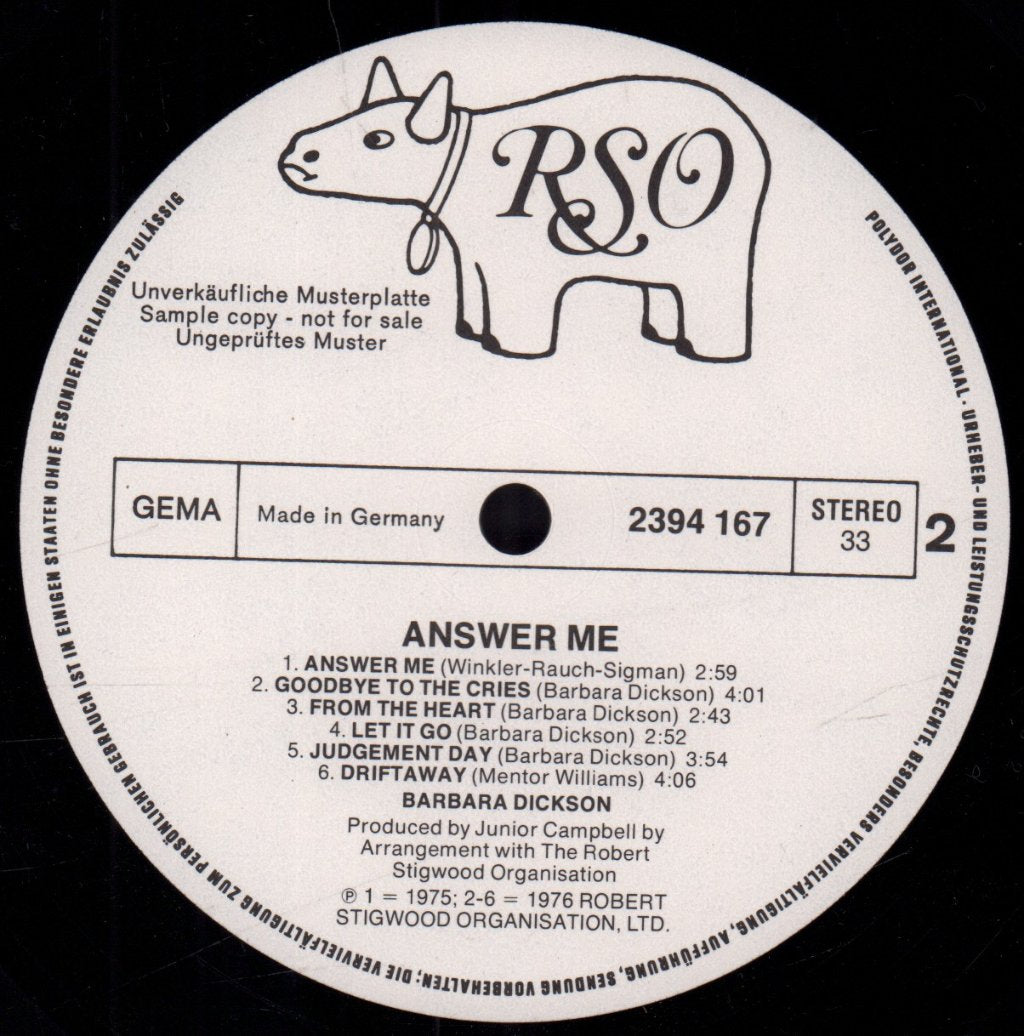 Barbara Dickson - Answer Me - Lp