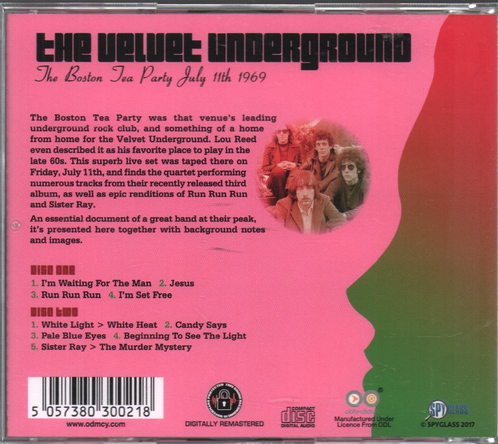 Velvet Underground - Boston Tea Party July 11th 1969 - Double Cd