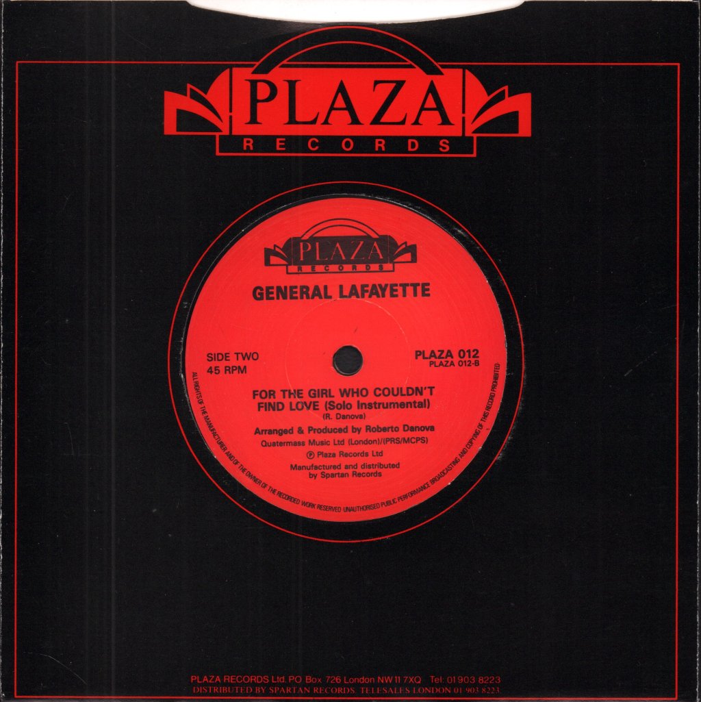 General Lafayette - For The Girl Who Couldn't Find Love - 7 Inch