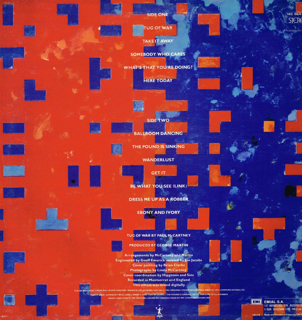 Paul McCartney - Tug Of War - Lp