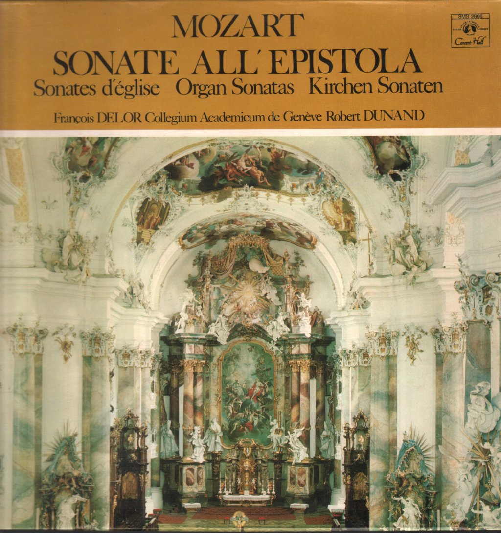 François Delor / Collegium Academicum De Genève / Robert Dunand - Mozart - Organ Sonatas - Lp