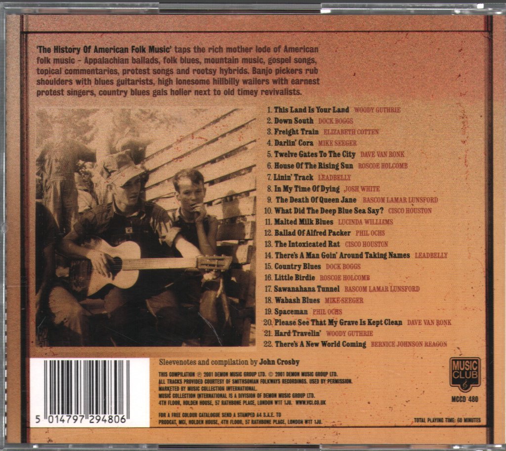 Various Artists - Songs From The Heart The History Of American Folk Music - Cd