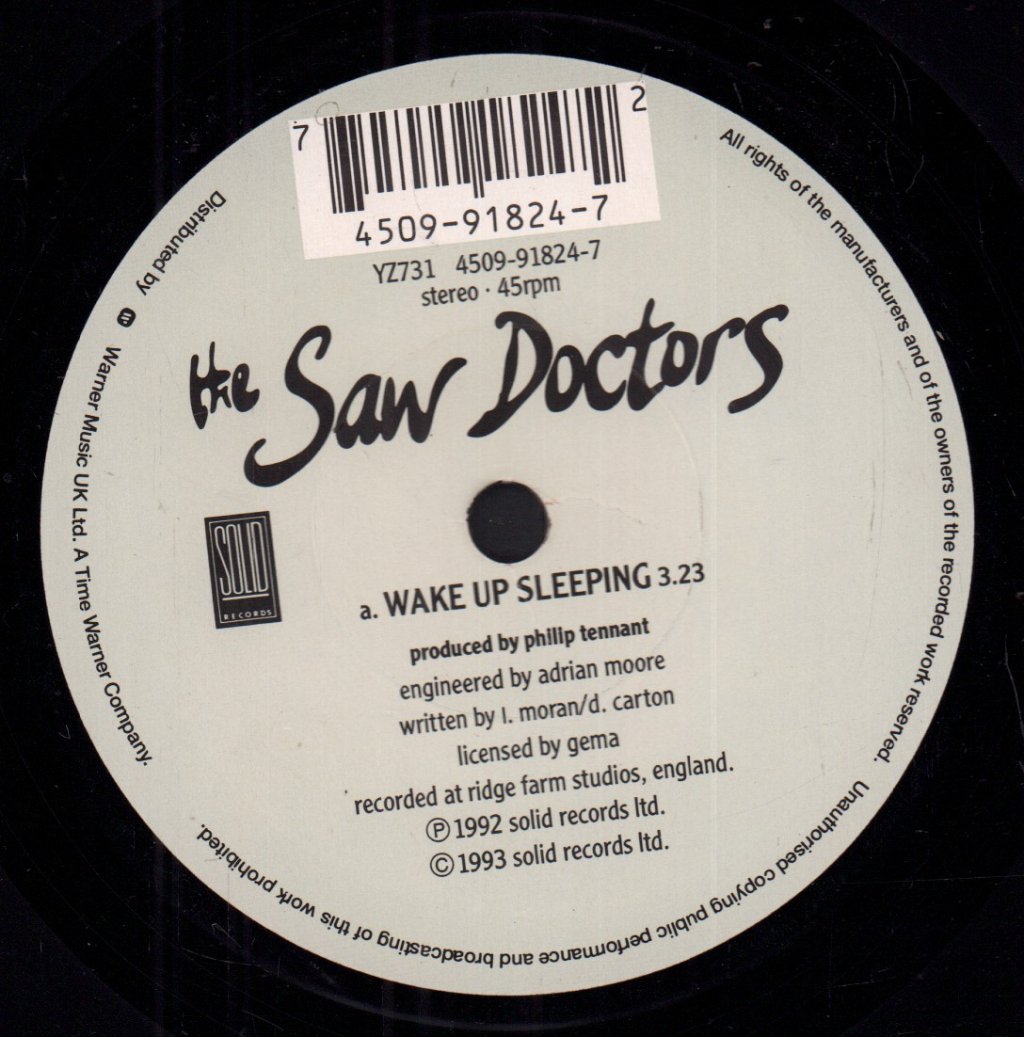 Saw Doctors - Wake Up Sleeping - 7 Inch