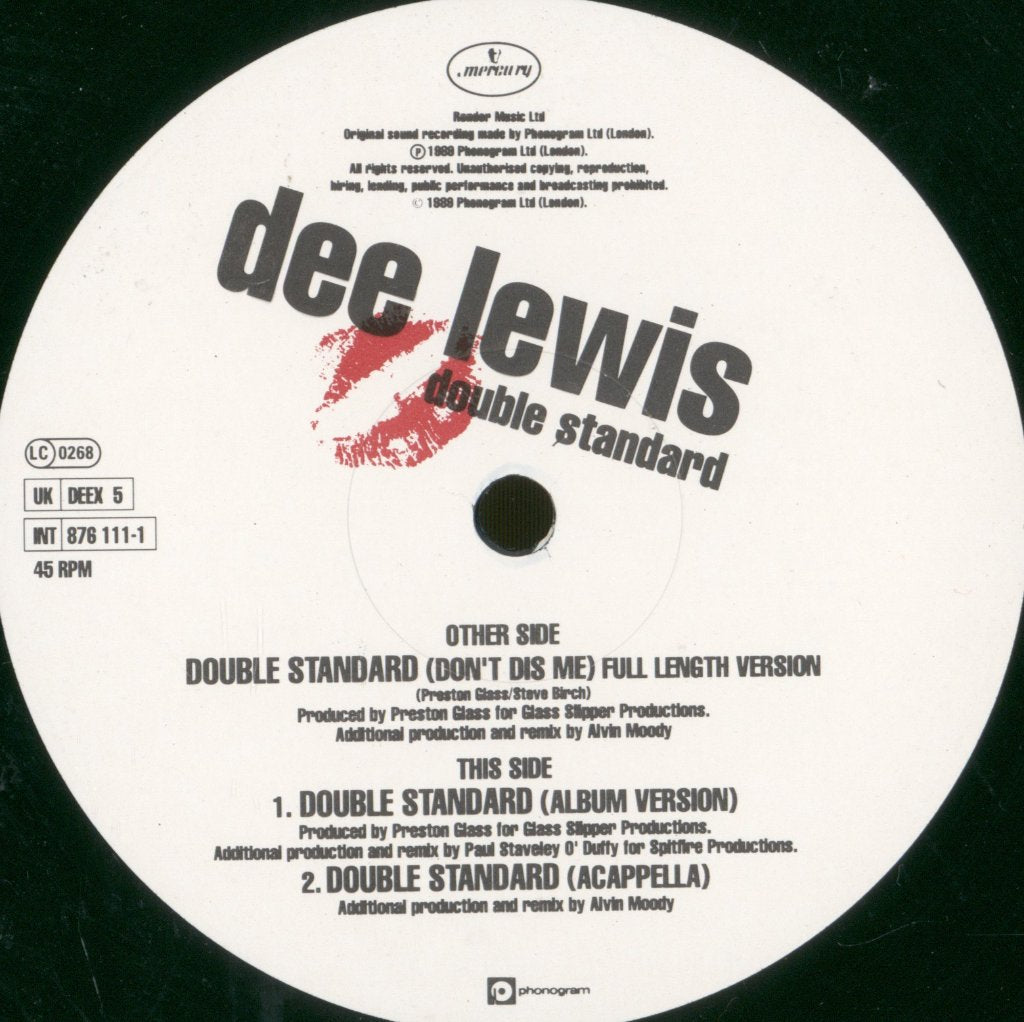 Dee Lewis - Double Standard (Don't Dis Me) - 12 Inch