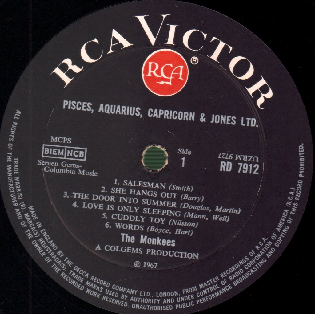 Monkees - Pisces Aquarius Capricorn And Jones Ltd - Lp