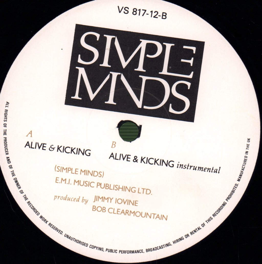 Simple Minds - Alive & Kicking - 12 Inch