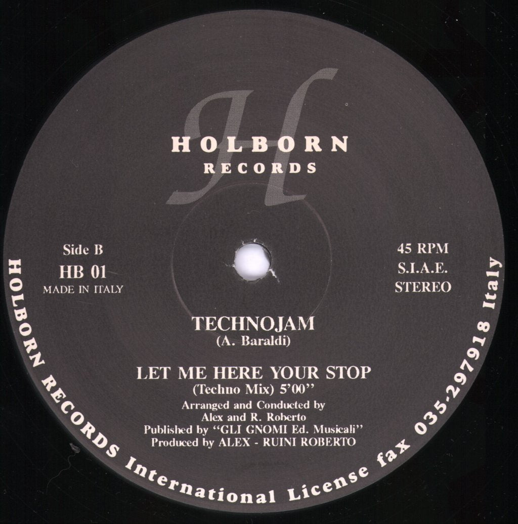 Technojam - Let Me Here Your Stop - 12 Inch