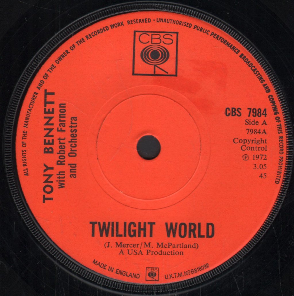 Tony Bennett - Twilight World - 7 Inch