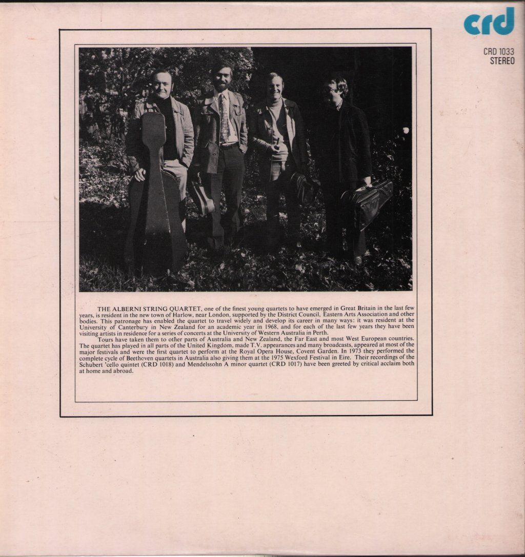 Alberni Quartet - String Quartet No. 1 In A Minor Op. 41 No. 1 /  String Quartet No. 2 In F Major Op. 41 No. 2 - Lp
