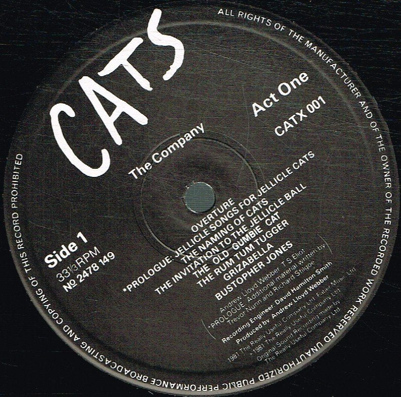Andrew Lloyd Webber - Cats (Musical) - Double Lp