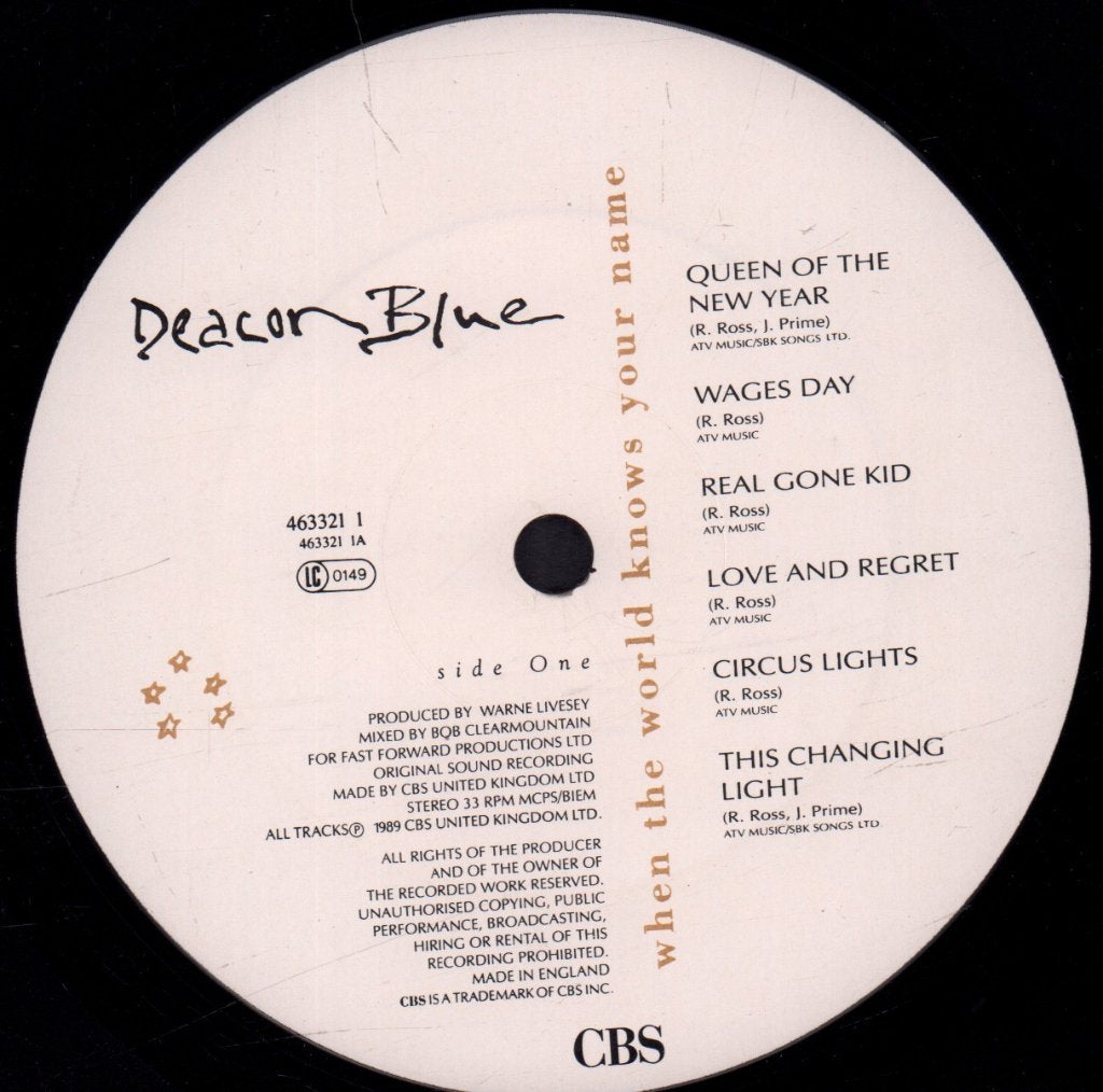 Deacon Blue - When The World Knows Your Name - Lp
