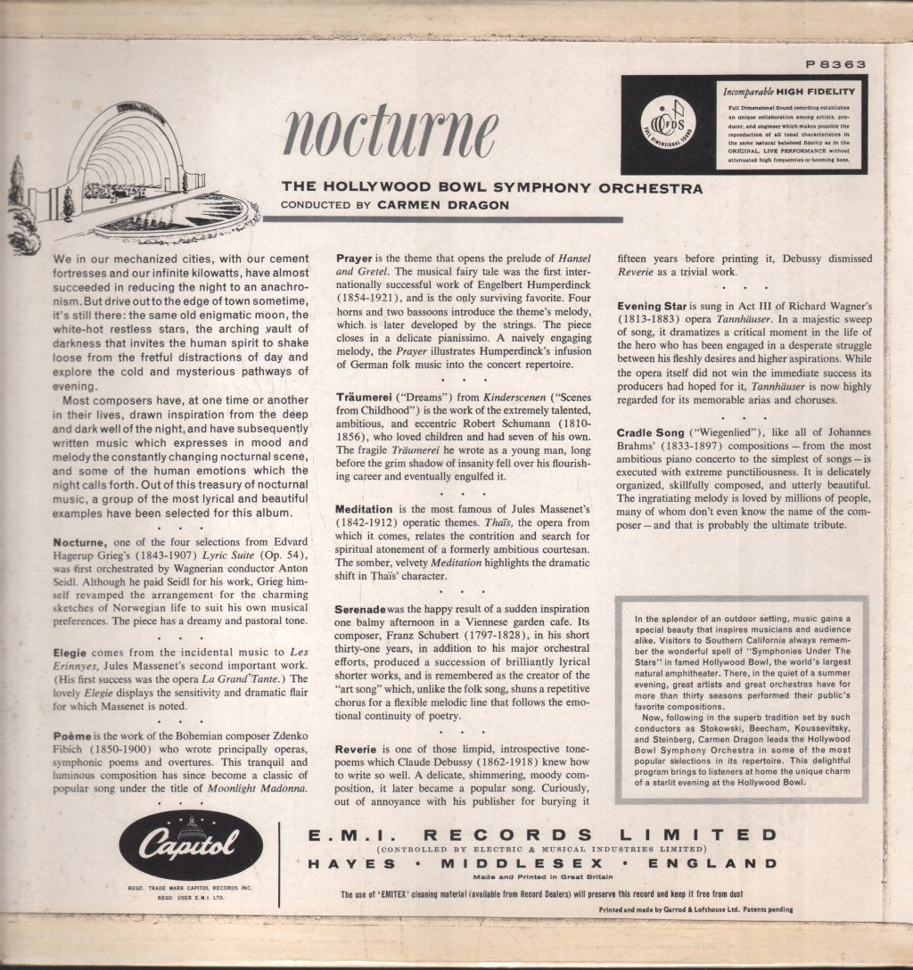 Carmen Dragon / Hollywood Bowl Symphony Orchestra - Nocturne - Lp