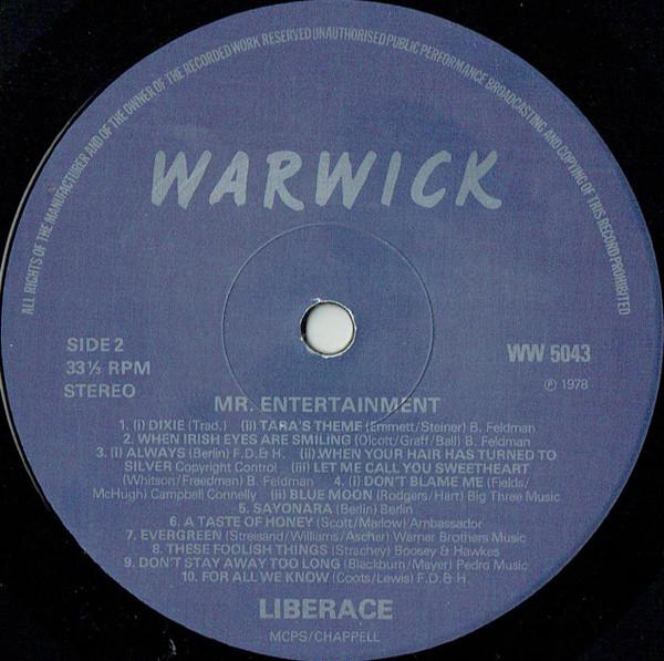 Liberace - Mr. Entertainment - Lp