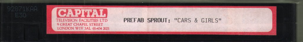 Prefab Sprout - Cars And Girls - Video